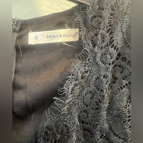 Mika and Gala Black Lace Romper - Picture 3 of 8